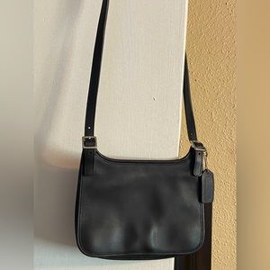 Vintage Coach Mini Black Saddle Bag